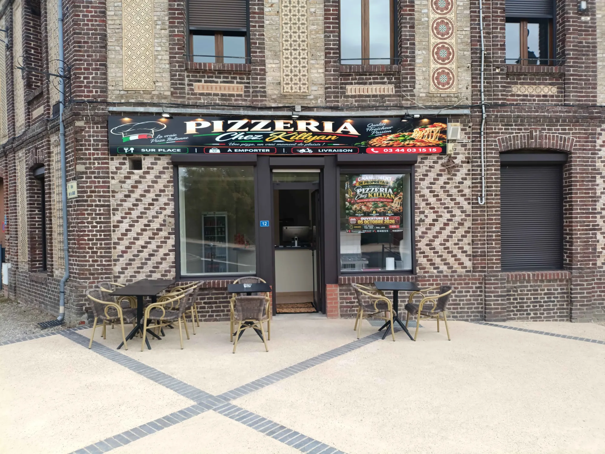 La pizzeria Chez Killyan au 12 rue de la Gare à Auneuil